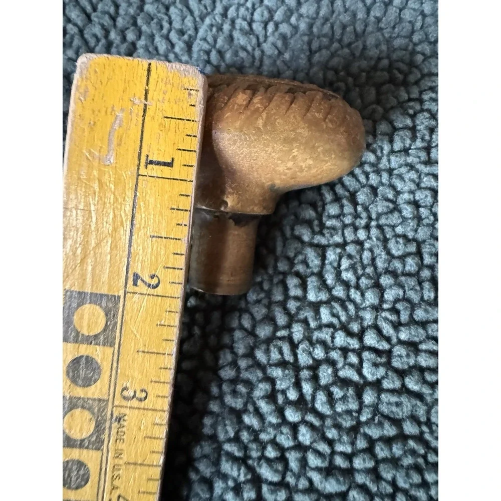 Antique‎ Victorian Brass Oval Door Knobs Shield & Belt Garter Design